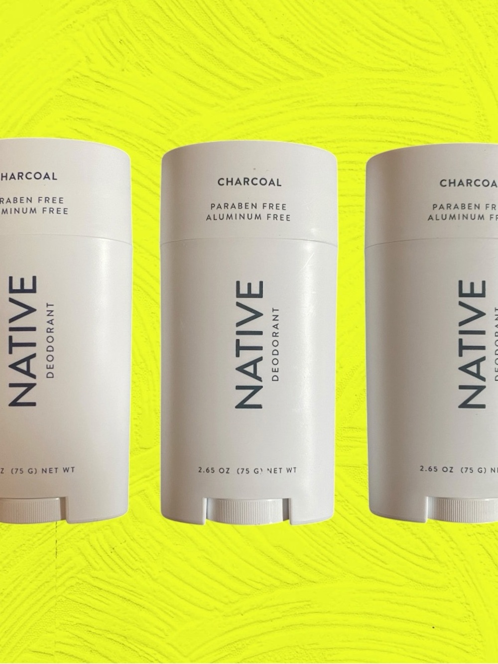 Native Charcoal Deodorant Stick — White & Gray